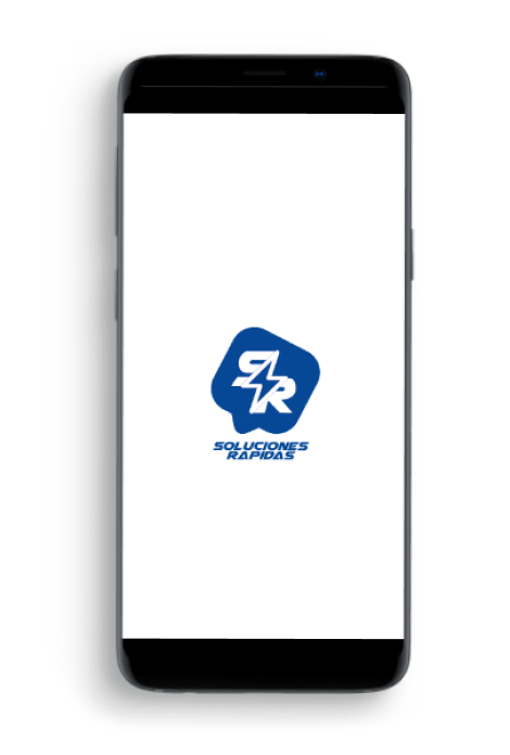 mockup con logo de soluciones rápidas
